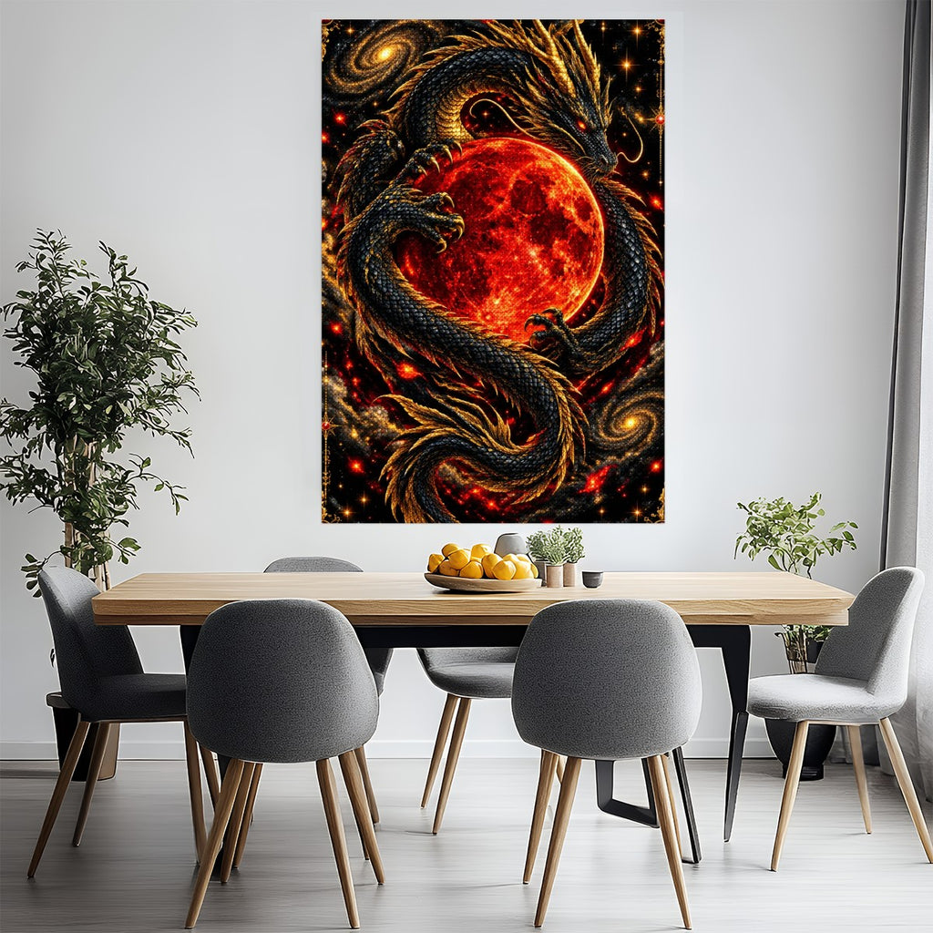 Dragon & moond diamond painting
