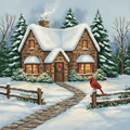 The Christmas Cottage - Diamond Painting Kit