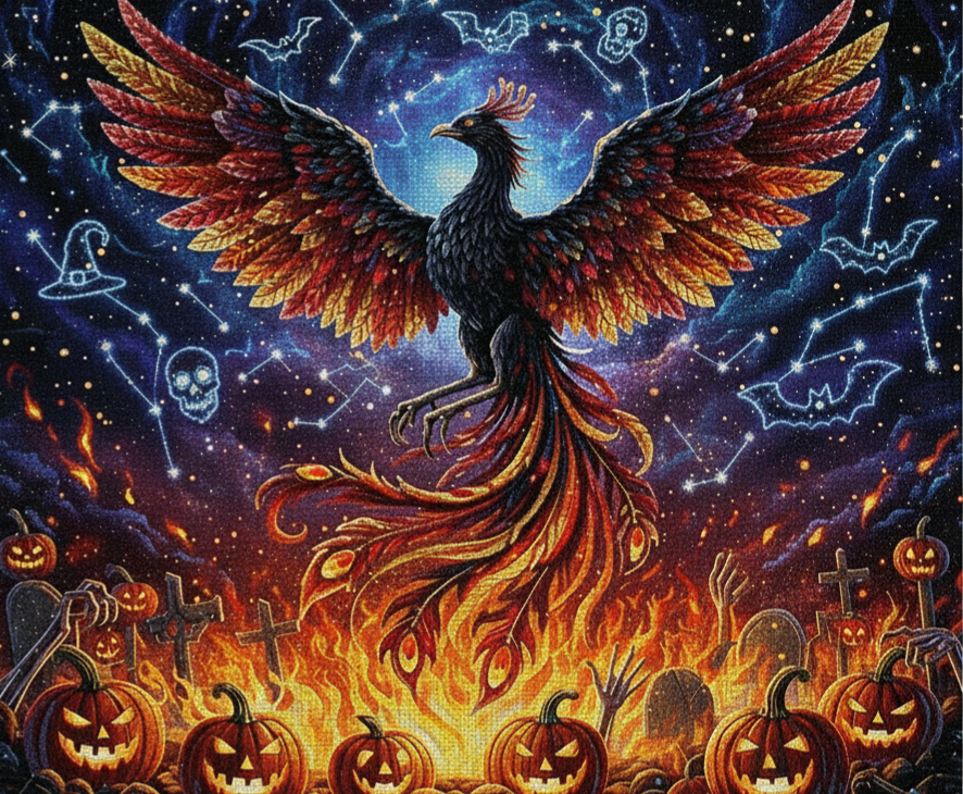 Black Pheonix Graveyard - Diamond art kot
