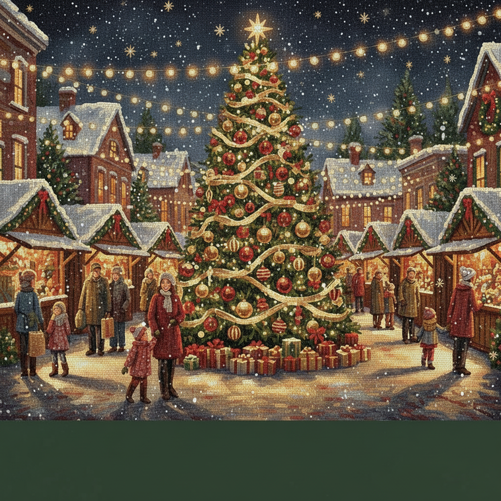 Christmas Market- Diamond Painting Kit