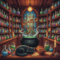 Wizard Potion Shop - Diamond Painting Kit