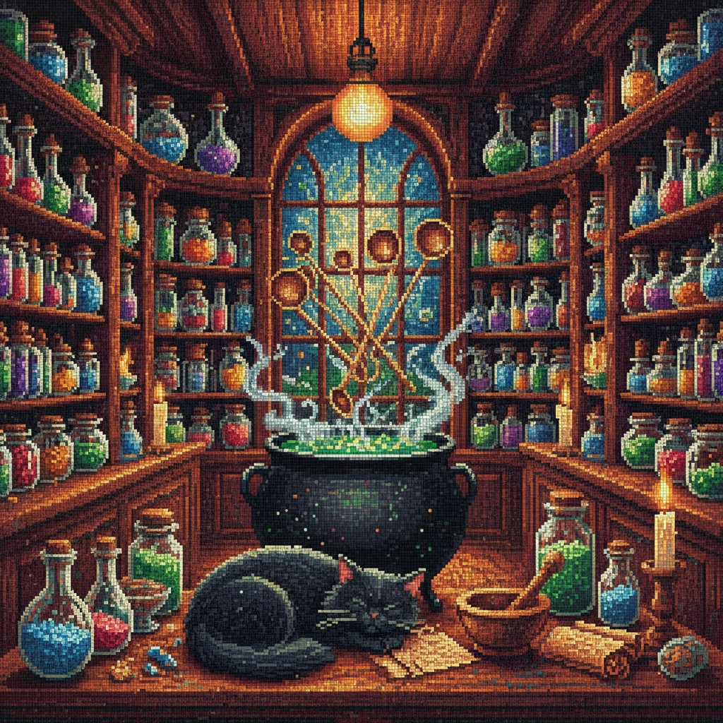 Wizard Potion Shop - Diamond Painting Kit