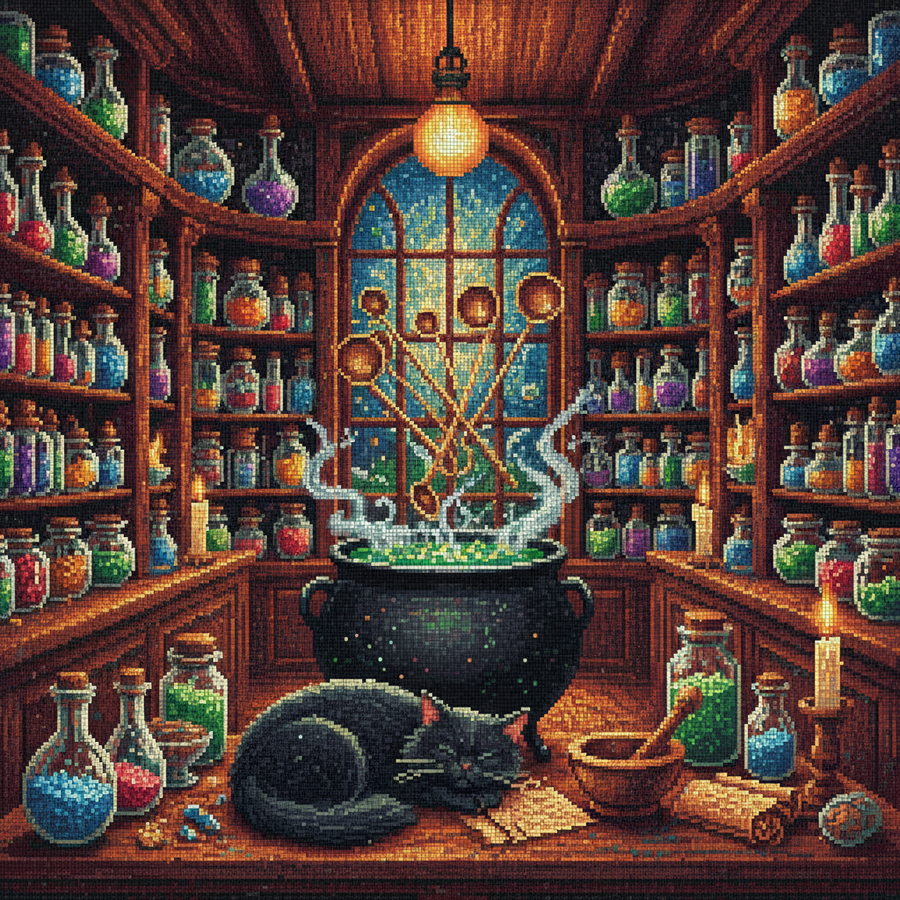 Wizard Potion Shop - Diamond Painting Kit