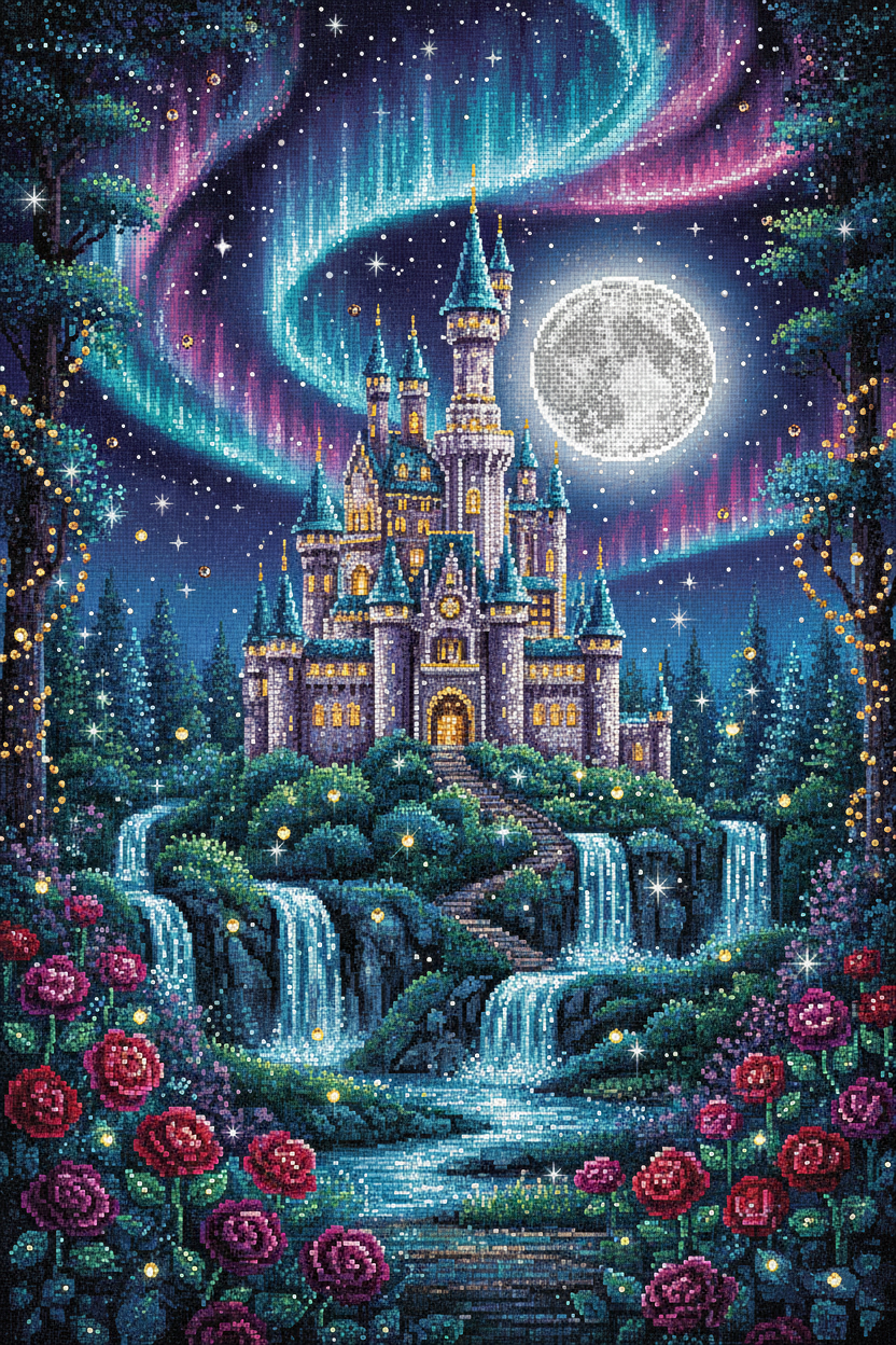Enchanted castle- diamond painting kit