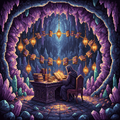 Underground Geode Library- Diamond Painting Kits