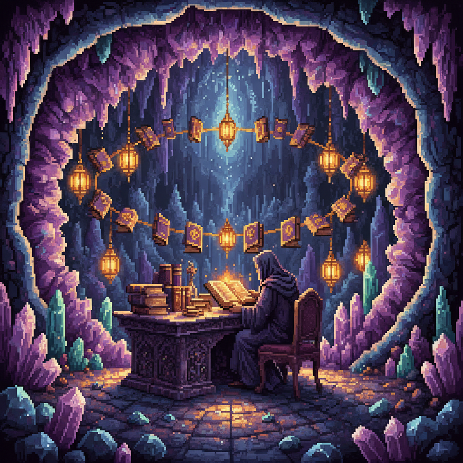 Underground Geode Library- Diamond Painting Kits