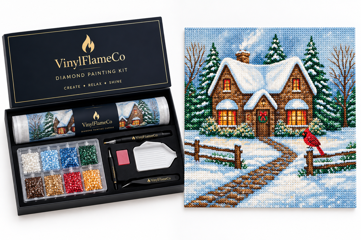 Christmas Cottage Diamond Painting Kit: Unleash Your Creativity