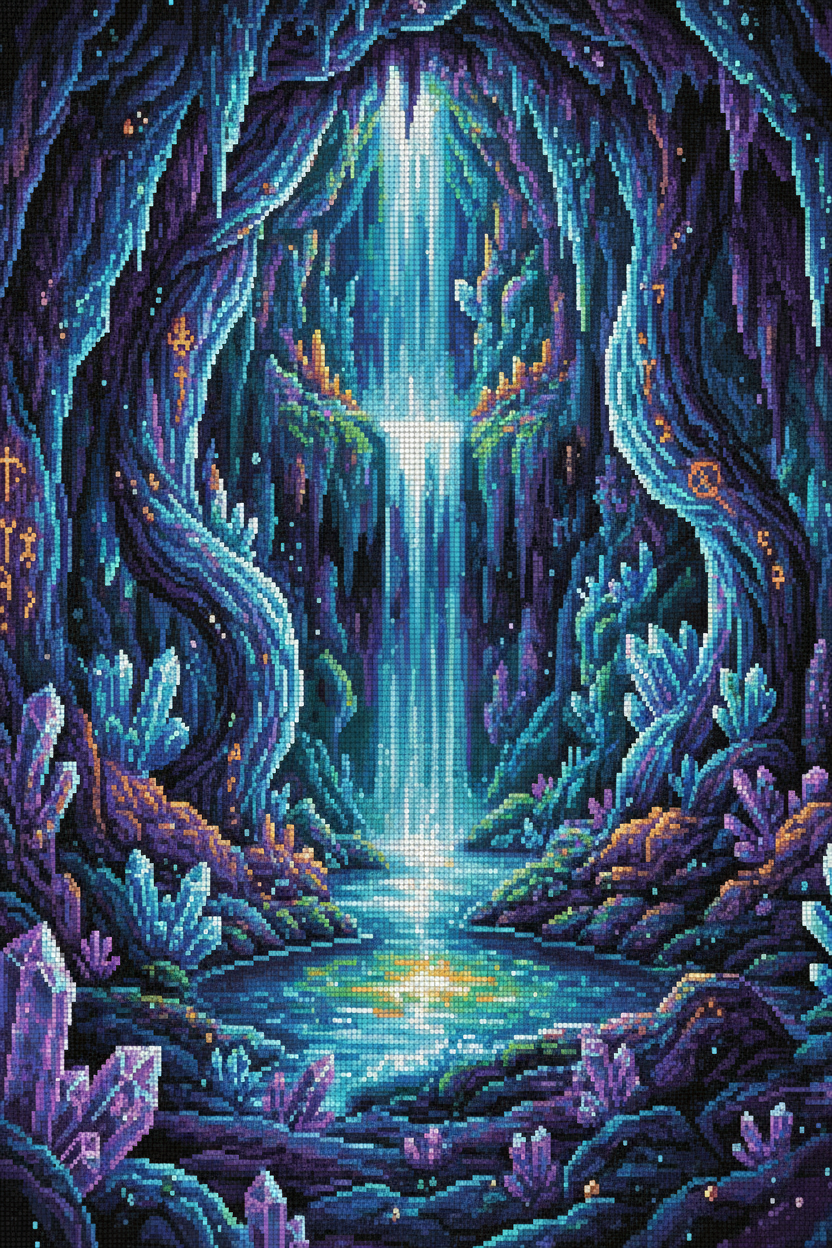 Crystal Cavern - Diamond painting kit 